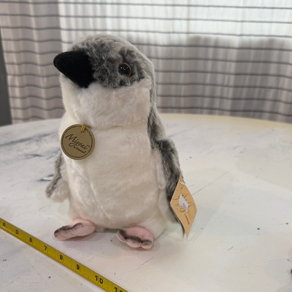 Miyoni Adorable Gray and White Penguin Plush